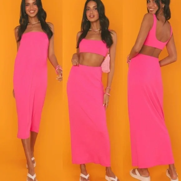 Show Me Your Mumu Elle Skirt Pink New - Picture 1 of 4